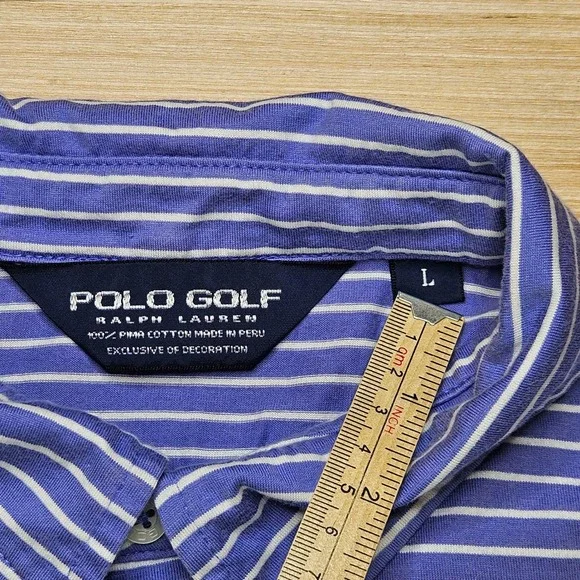 PGA Tour FedEx Cup Classic Polo Golf Ralph Lauren Mens Striped Shirt Size L - Picture 3 of 9